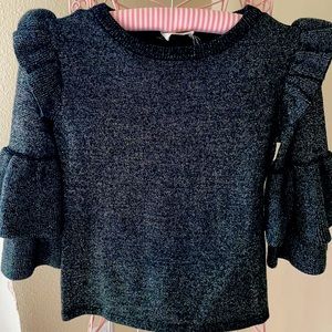 Joyfolie dressy sweater with ruffles